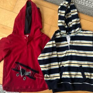 Two Boys Hoodie T shirts Gymboree and Hartstrings both size 5